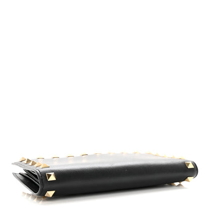 Valentino Garavani Calfskin Rockstud Bi-Fold Long Wallet Black 4 of 11