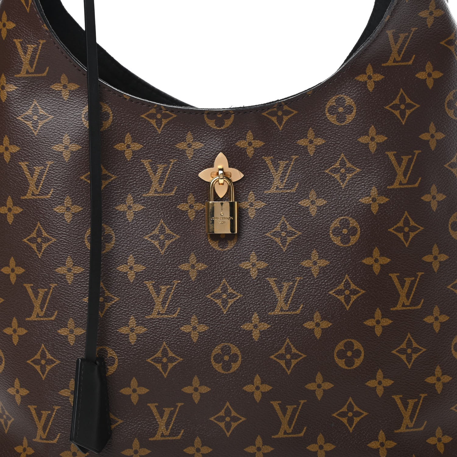 Louis Vuitton Monogram Flower Hobo Black 9 of 14