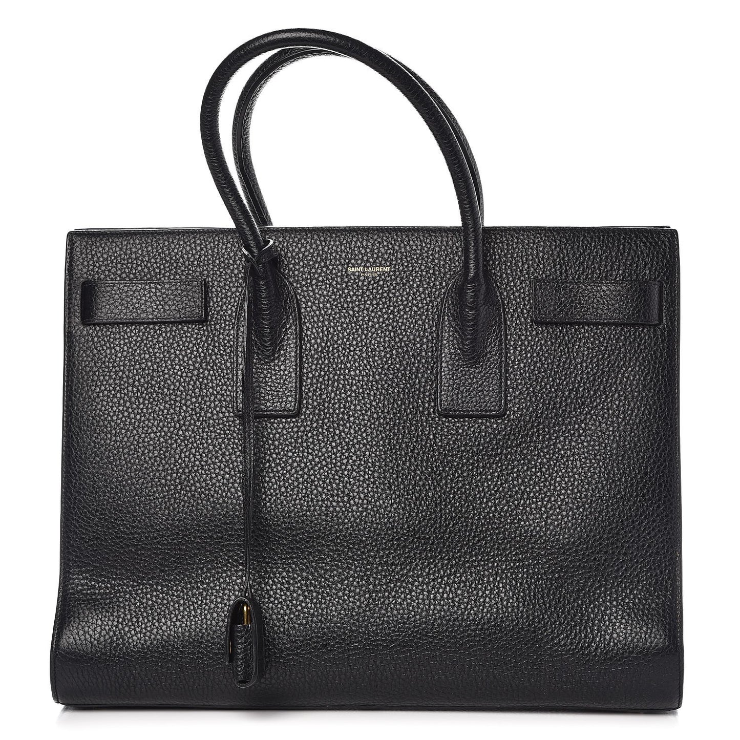 Grained Calfskin Large Sac De Jour Carryall Black
