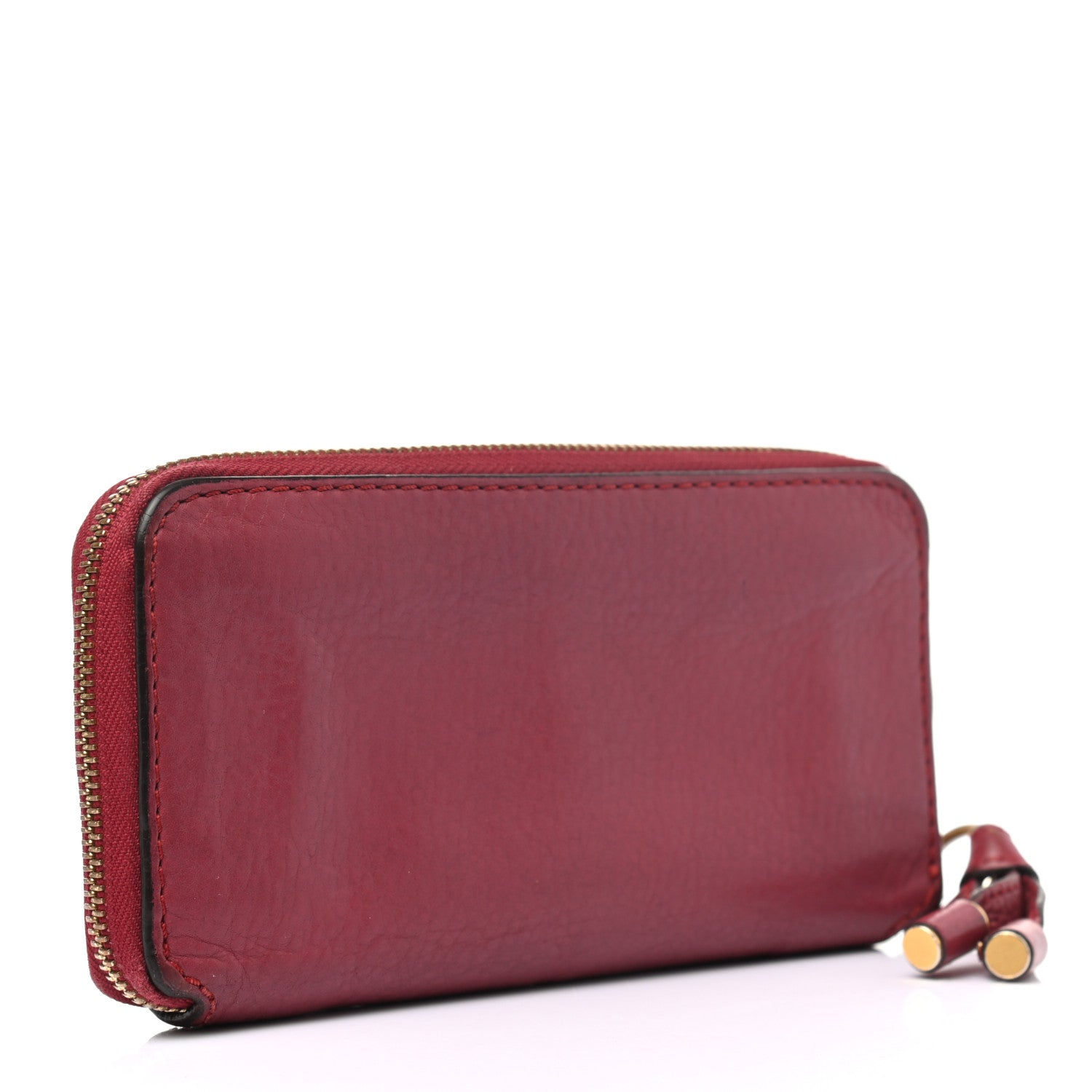 Chloe Grained Calfskin Marcie Long Zip Around Wallet Red 3 of 14