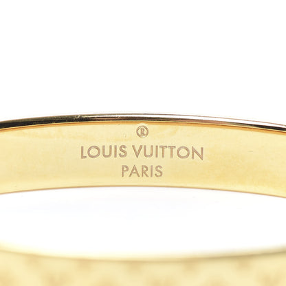 Louis Vuitton Brass Monogram Nanogram Cuff S Gold 4 of 7