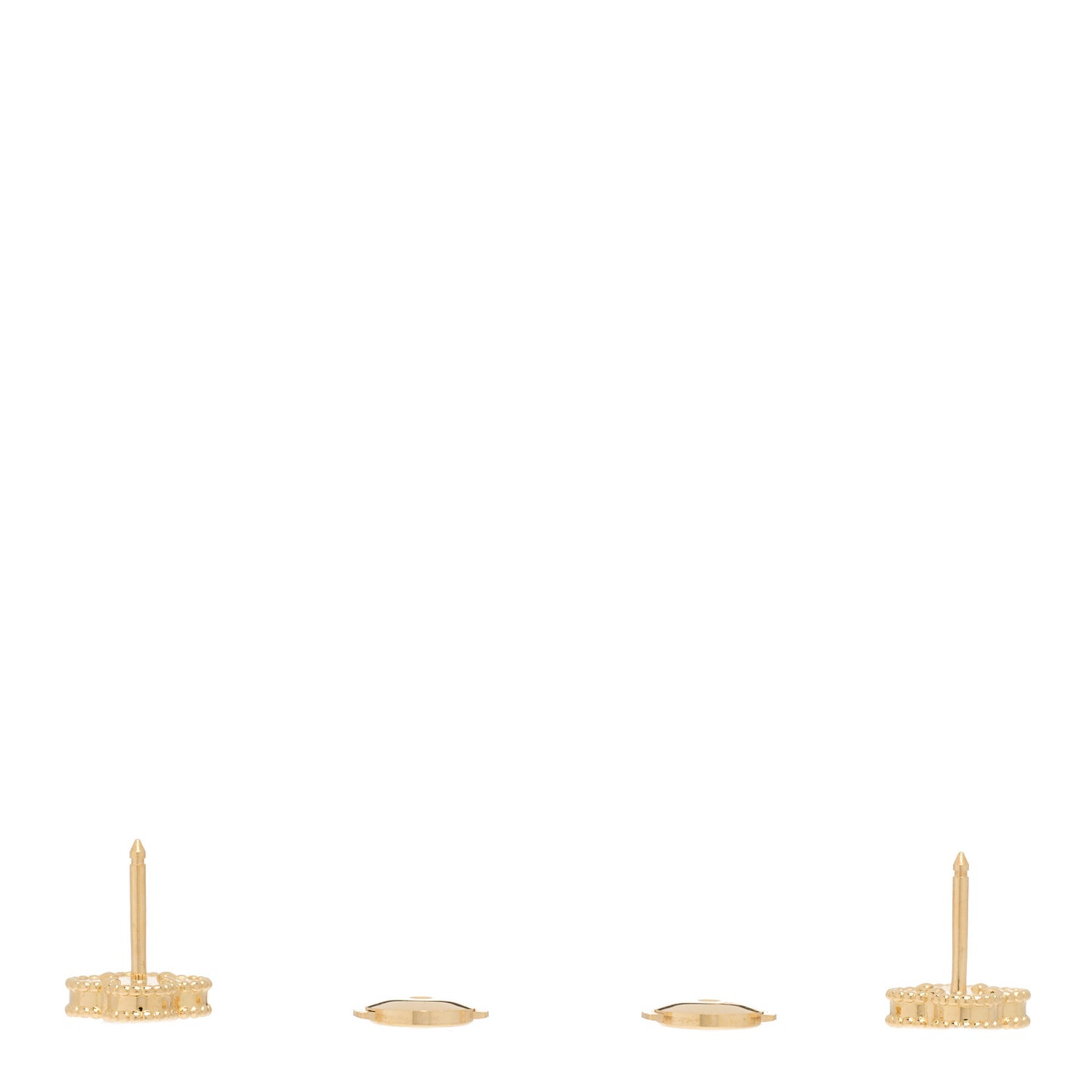 18K Yellow Gold Black Onyx Sweet Alhambra Earrings