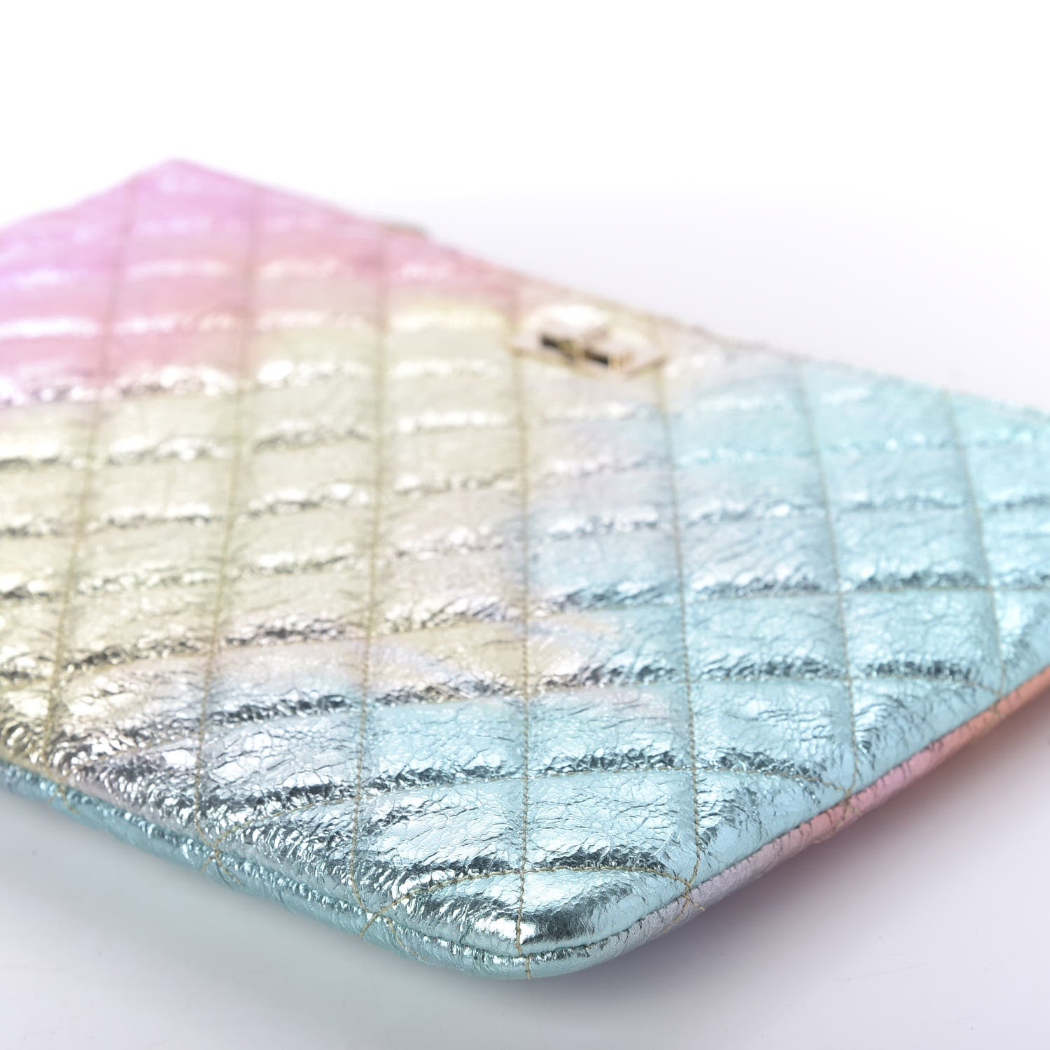 Chanel Metallic Goatskin Quilted Medium 2.55 Reissue Cosmetic Case Multicolor 5 of 11