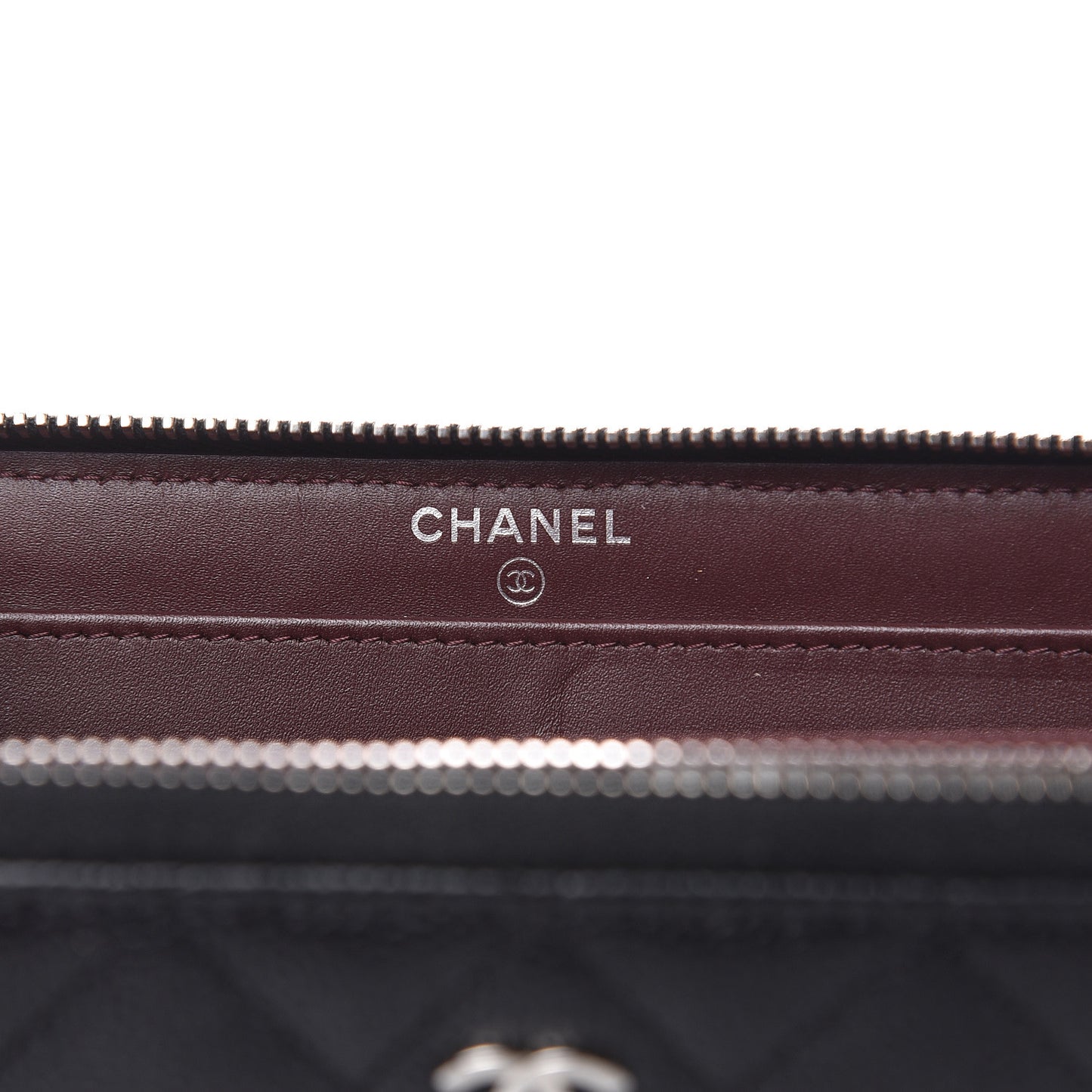 Caviar Quilted Large Gusset Zip Around Wallet Black