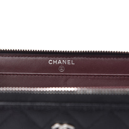 Chanel Caviar Quilted Large Gusset Zip Around Wallet Black 6 of 10