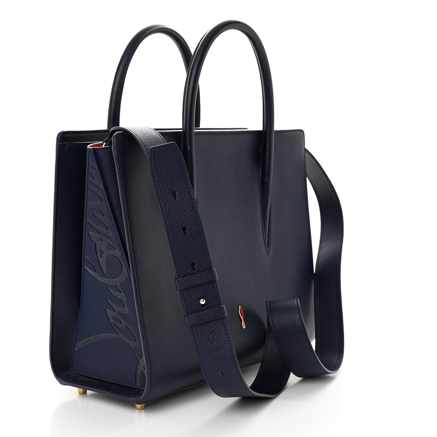 Calfskin Spikes Loubinthesky Medium Paloma Navy Blue