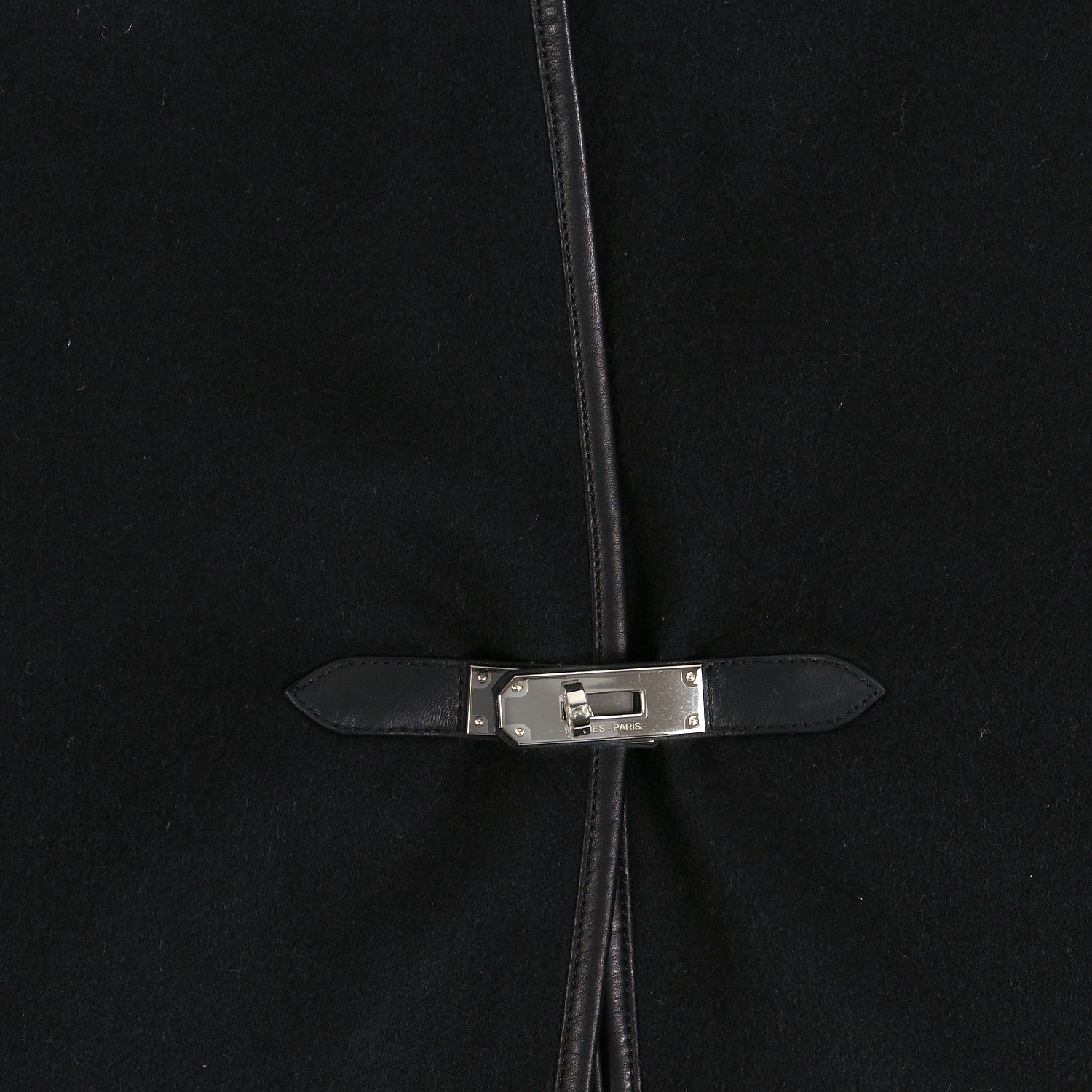 Hermes Cashmere Lambskin Kelly Poncho Black 4 of 4