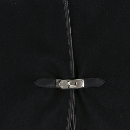 Hermes Cashmere Lambskin Kelly Poncho Black 4 of 4