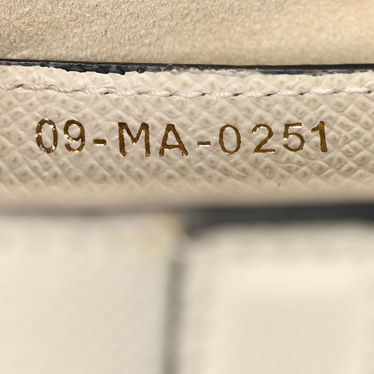 Grained Calfskin Saddle Bag White