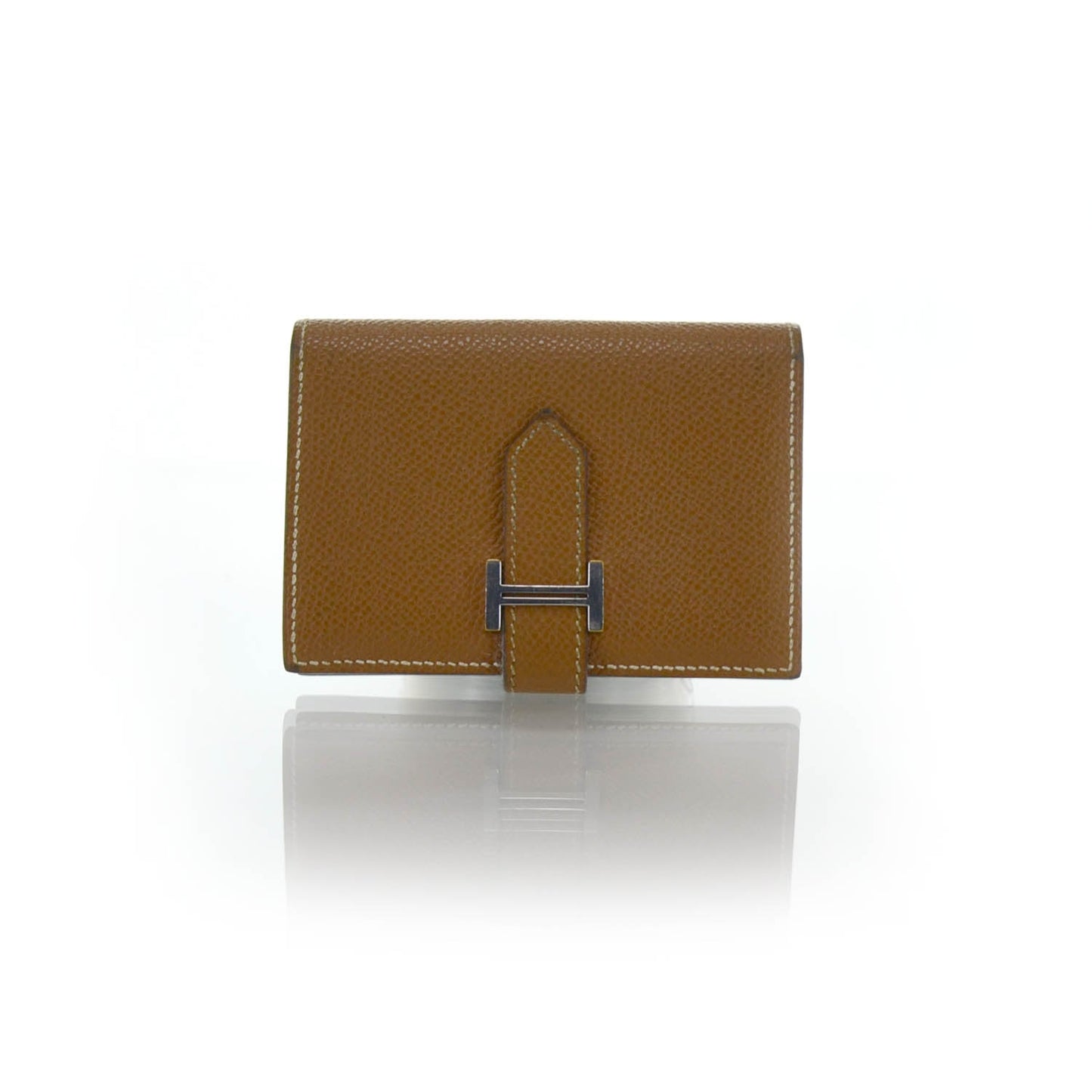 Veau Epsom Bearn Card Case Gold