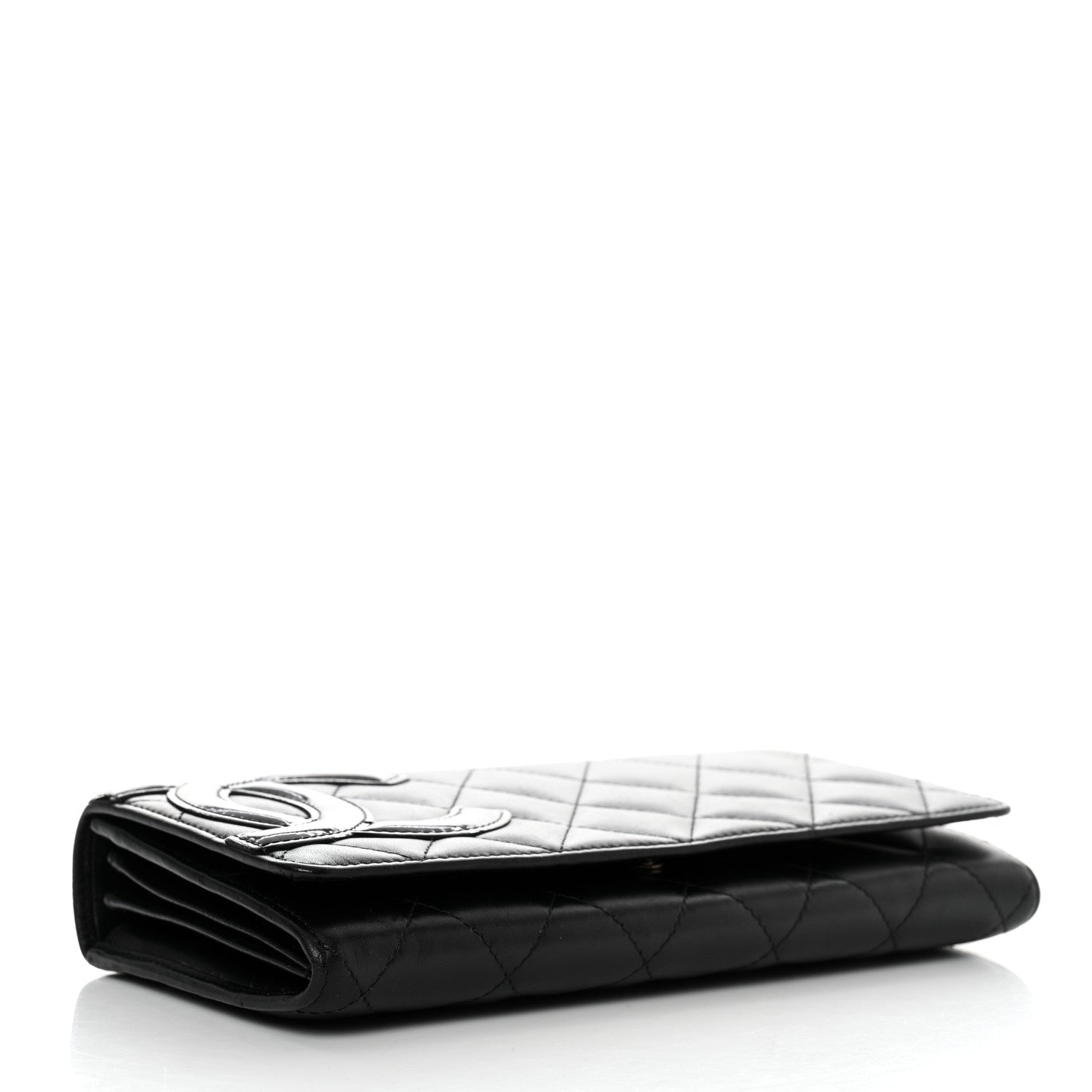 Chanel Calfskin Quilted Cambon Gusset Flap Wallet Black 4 of 11