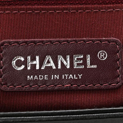 Chanel Calfskin Quilted Double Stitched New Medium Boy Flap Black 6 of 10