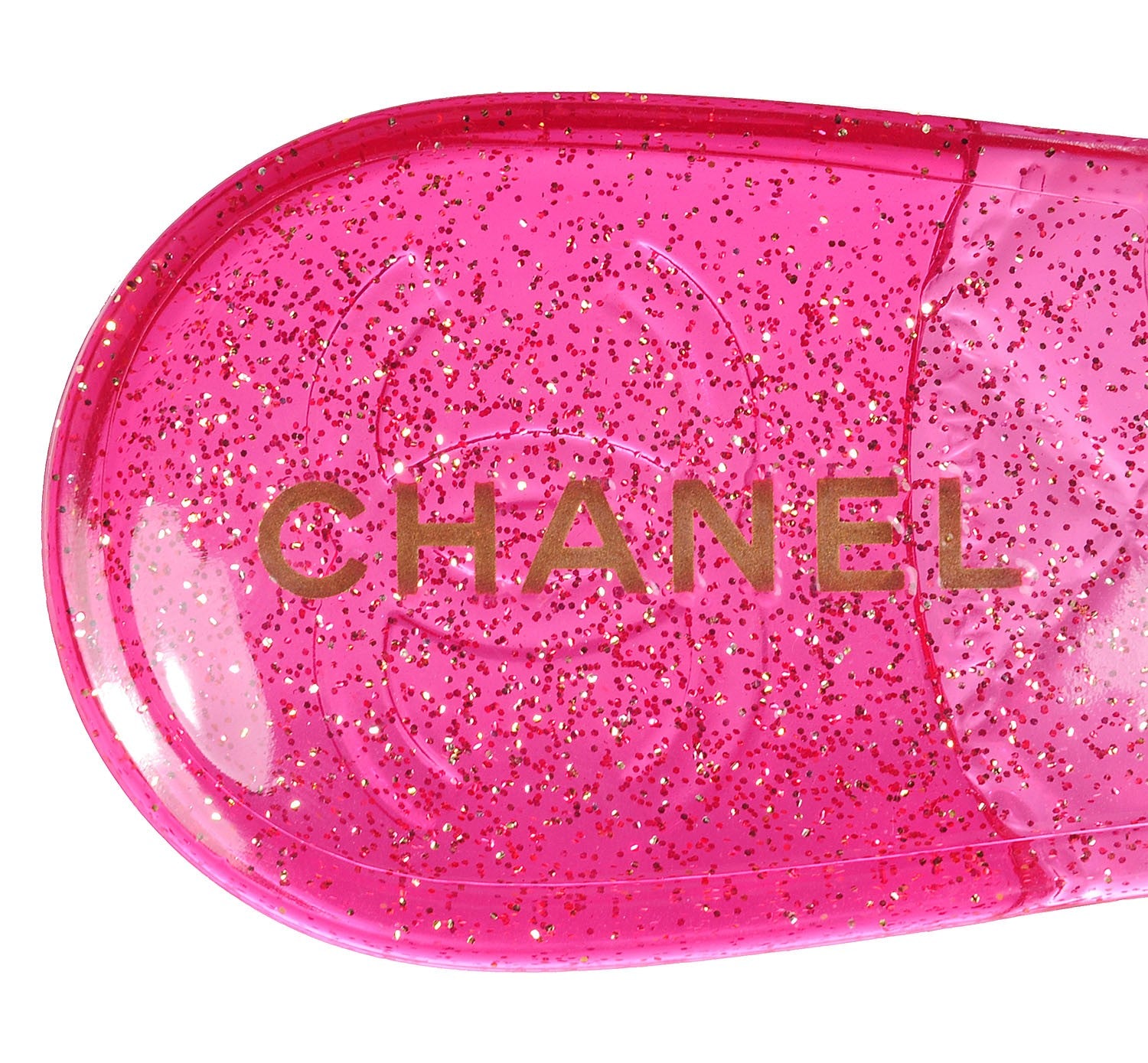 Chanel Jelly Camellia Glitter Thong Sandals Pink 38 6 of 6