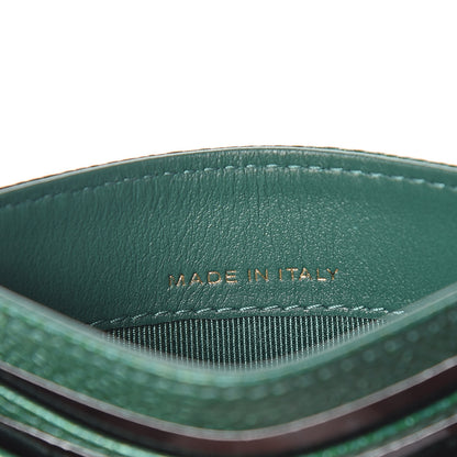 Chanel Metallic Caviar Quilted Card Holder Green 7 of 8