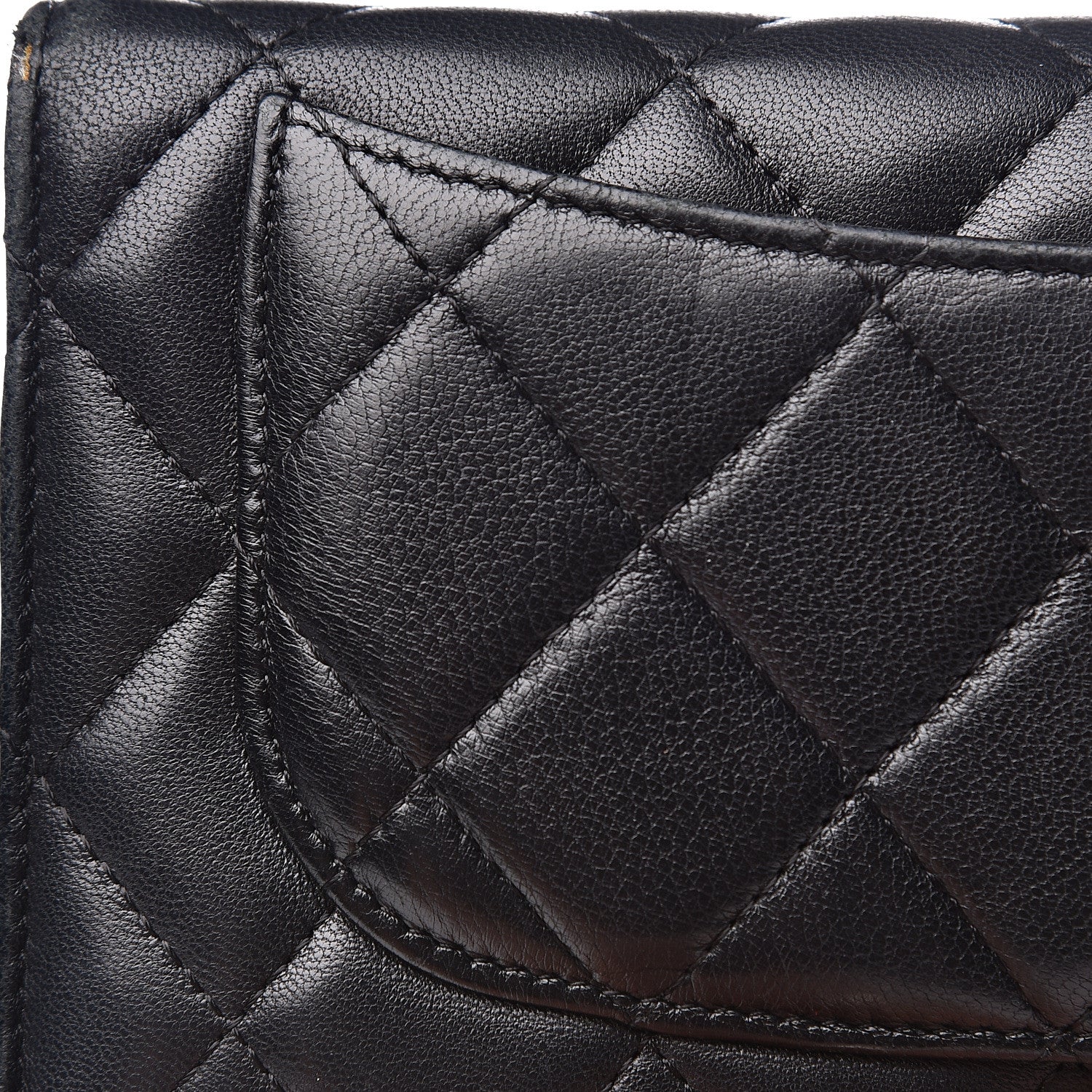Chanel Lambskin Quilted Large Flap Wallet Black 11 of 17
