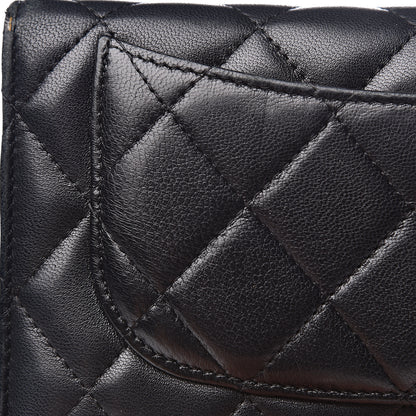 Chanel Lambskin Quilted Large Flap Wallet Black 11 of 17