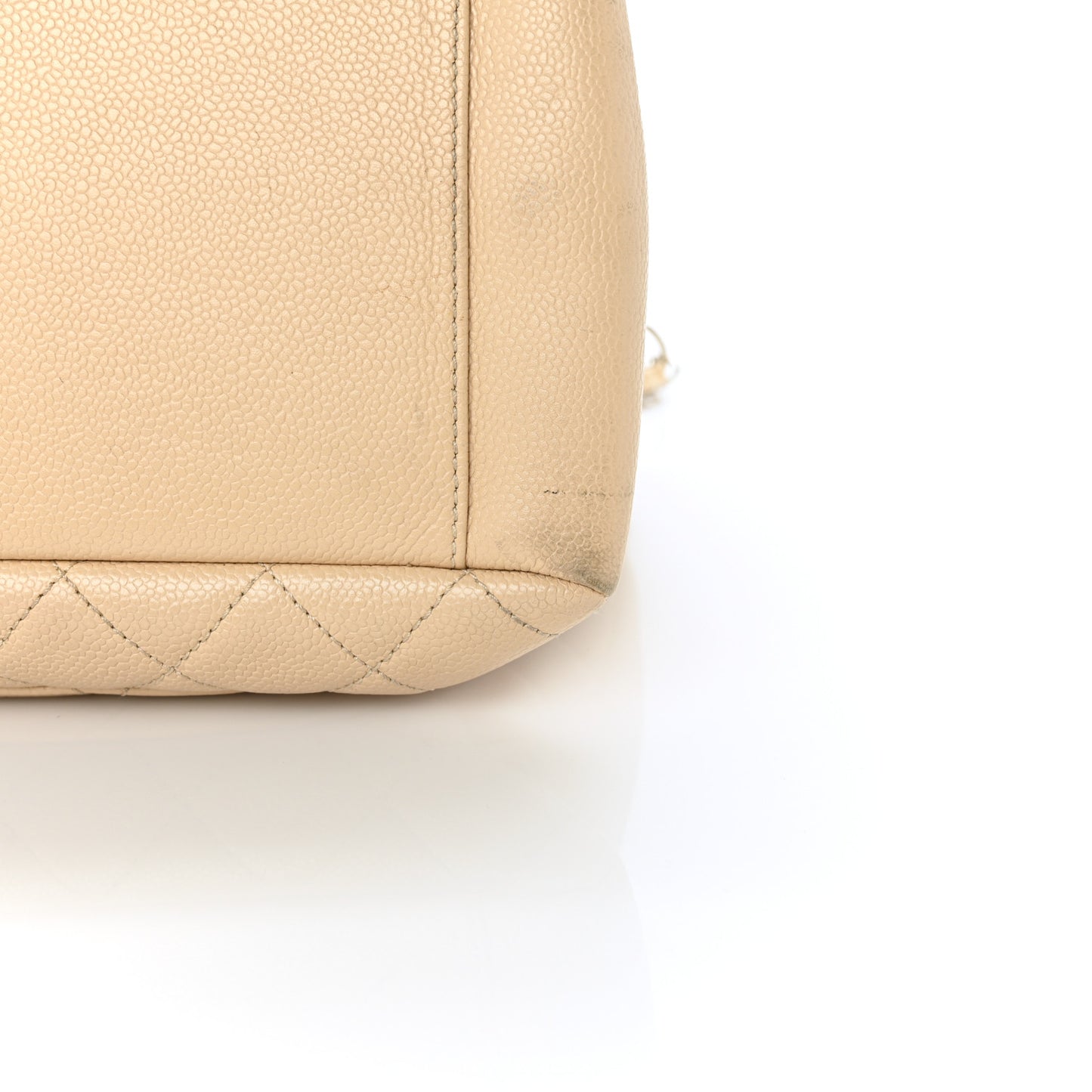 Caviar Quilted Grand Shopping Tote GST Beige Clair
