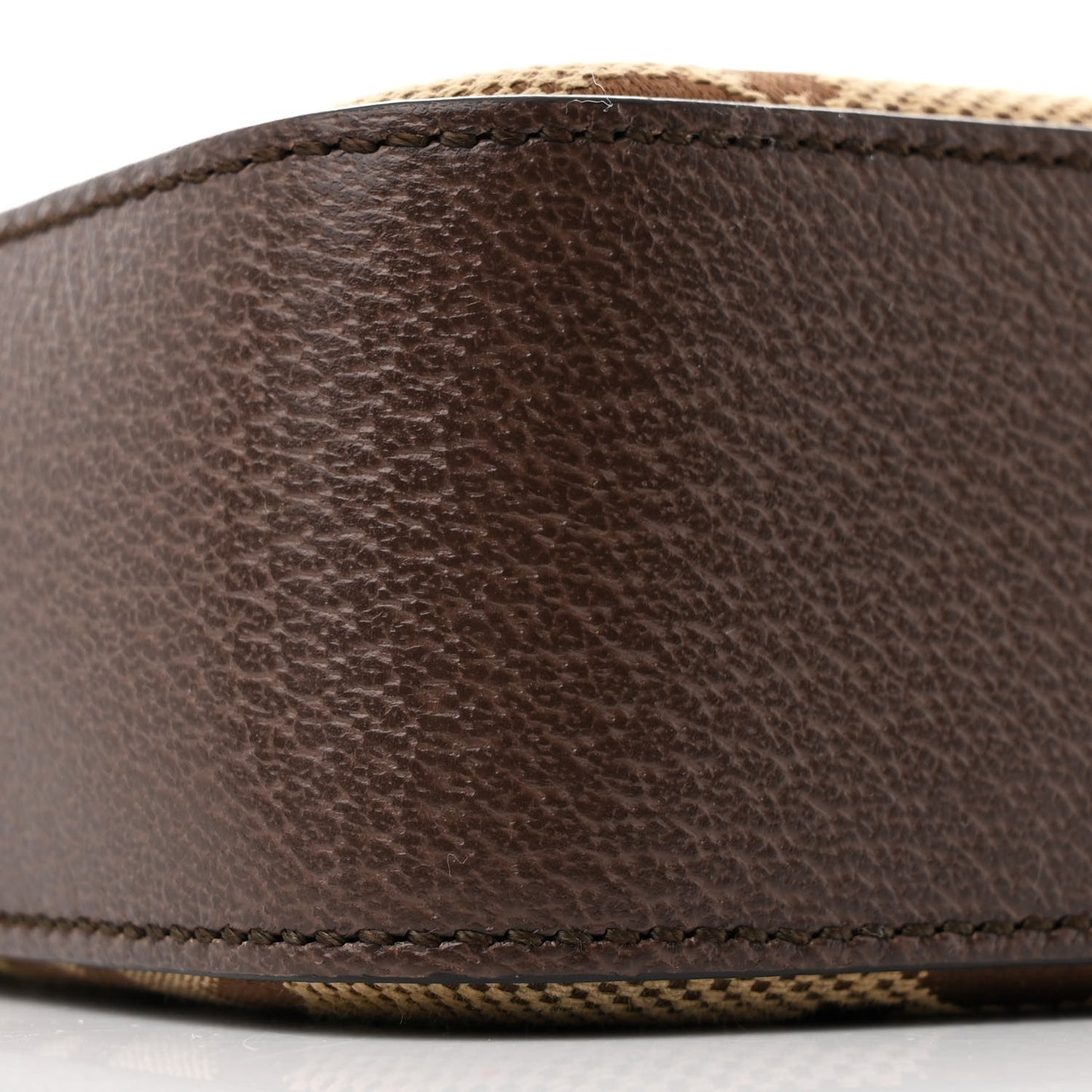 Monogram Jumbo GG Textured Dollar Calfskin Web Messenger Shoulder Bag Camel Ebony New Acero