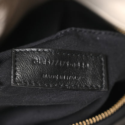 Saint Laurent Lambskin Quilted Medium Loulou Puffer Monogram Chain Satchel Crema Soft 7 of 10