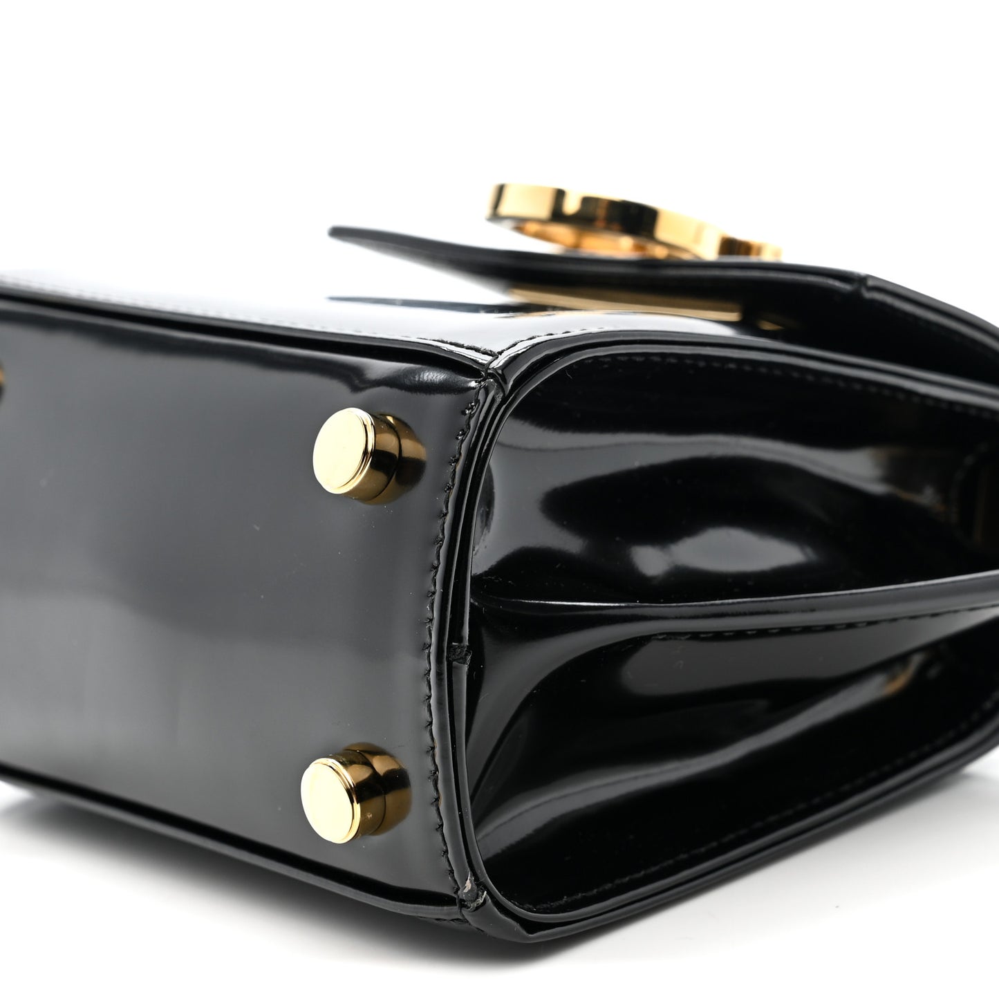 Brushed Calfskin Micro Iconic Top Handle Bag Nero