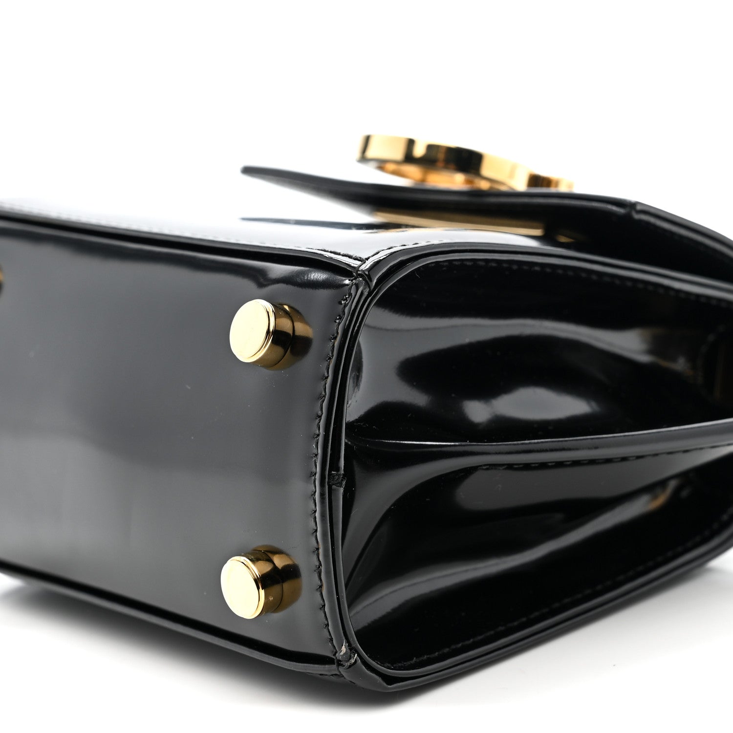 Salvatore Ferragamo Brushed Calfskin Micro Iconic Top Handle Bag Nero 9 of 9