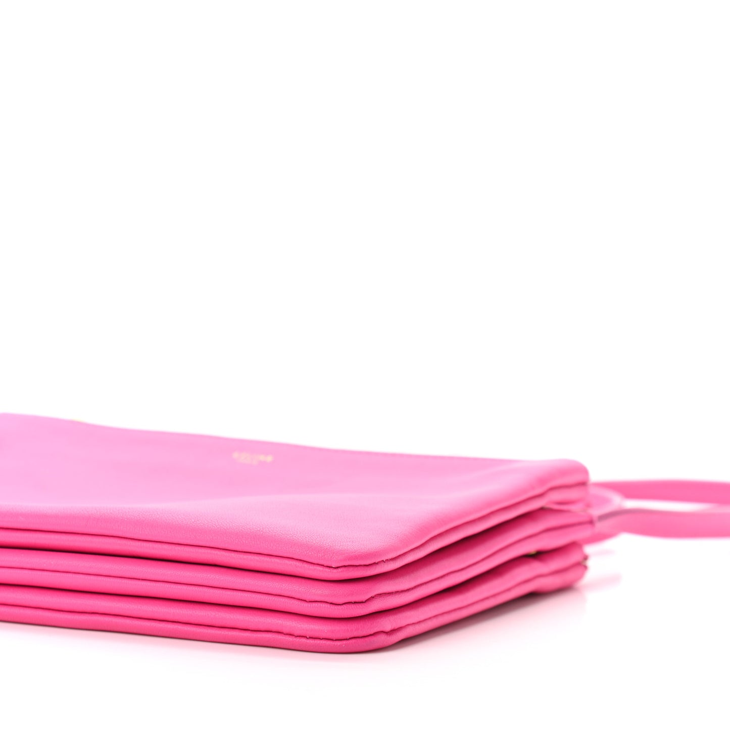 Lambskin Small Trio Crossbody Bag Fluo Fuchsia