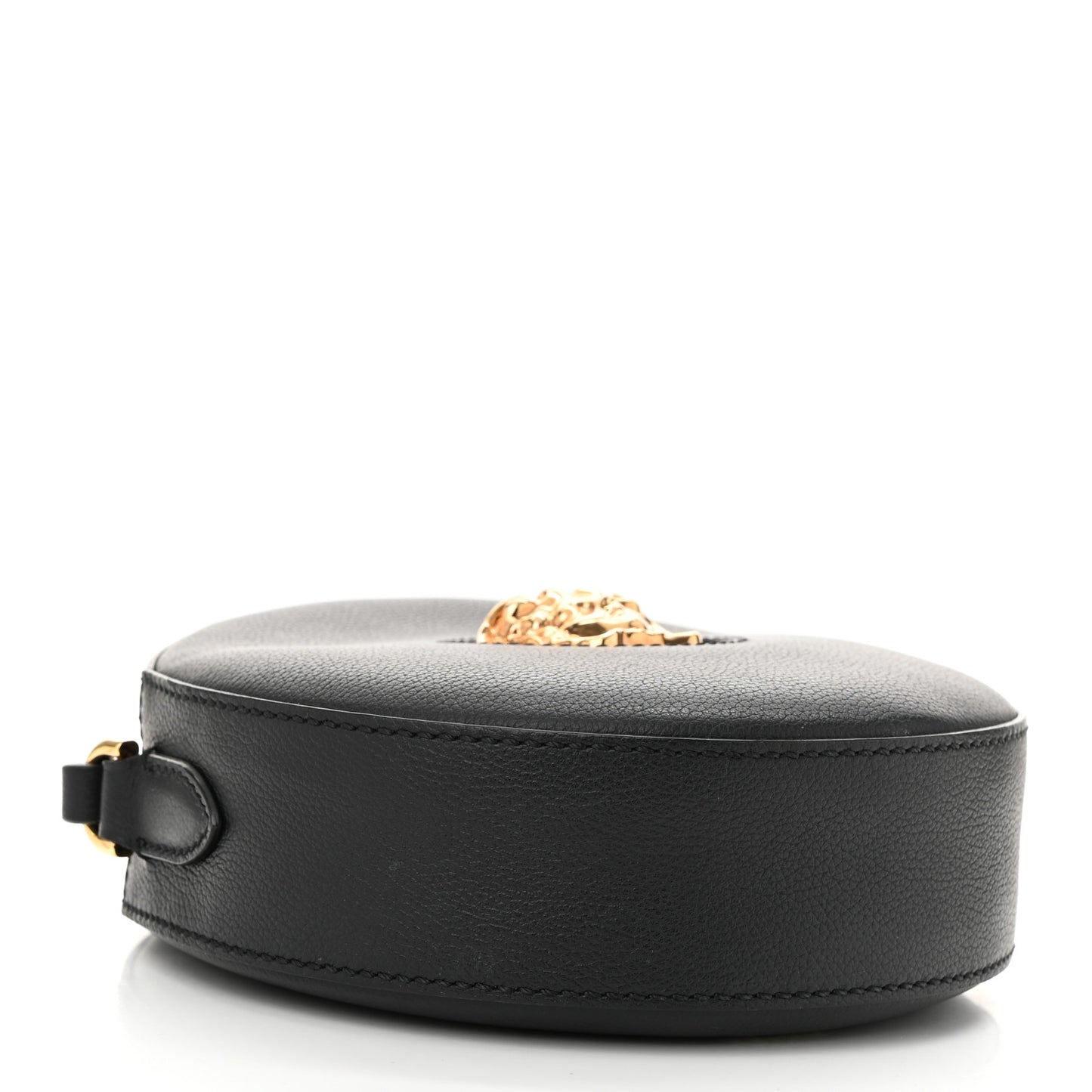 Calfskin La Medusa Round Camera Bag Black