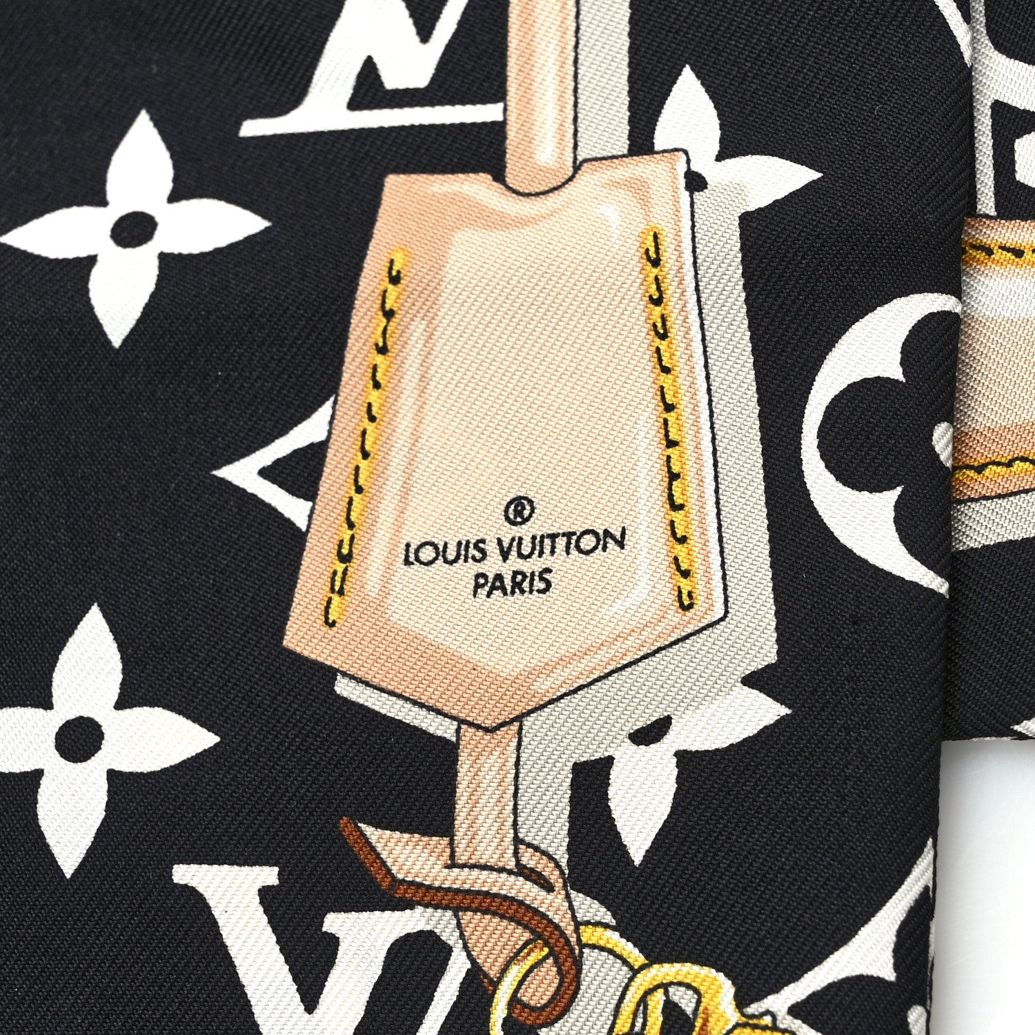 Louis Vuitton Silk Monogram Confidential Bandeau Black 5 of 5