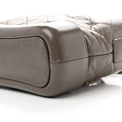 Chanel Aged Calfskin Quilted Small Gabrielle Hobo Grey 8 of 9