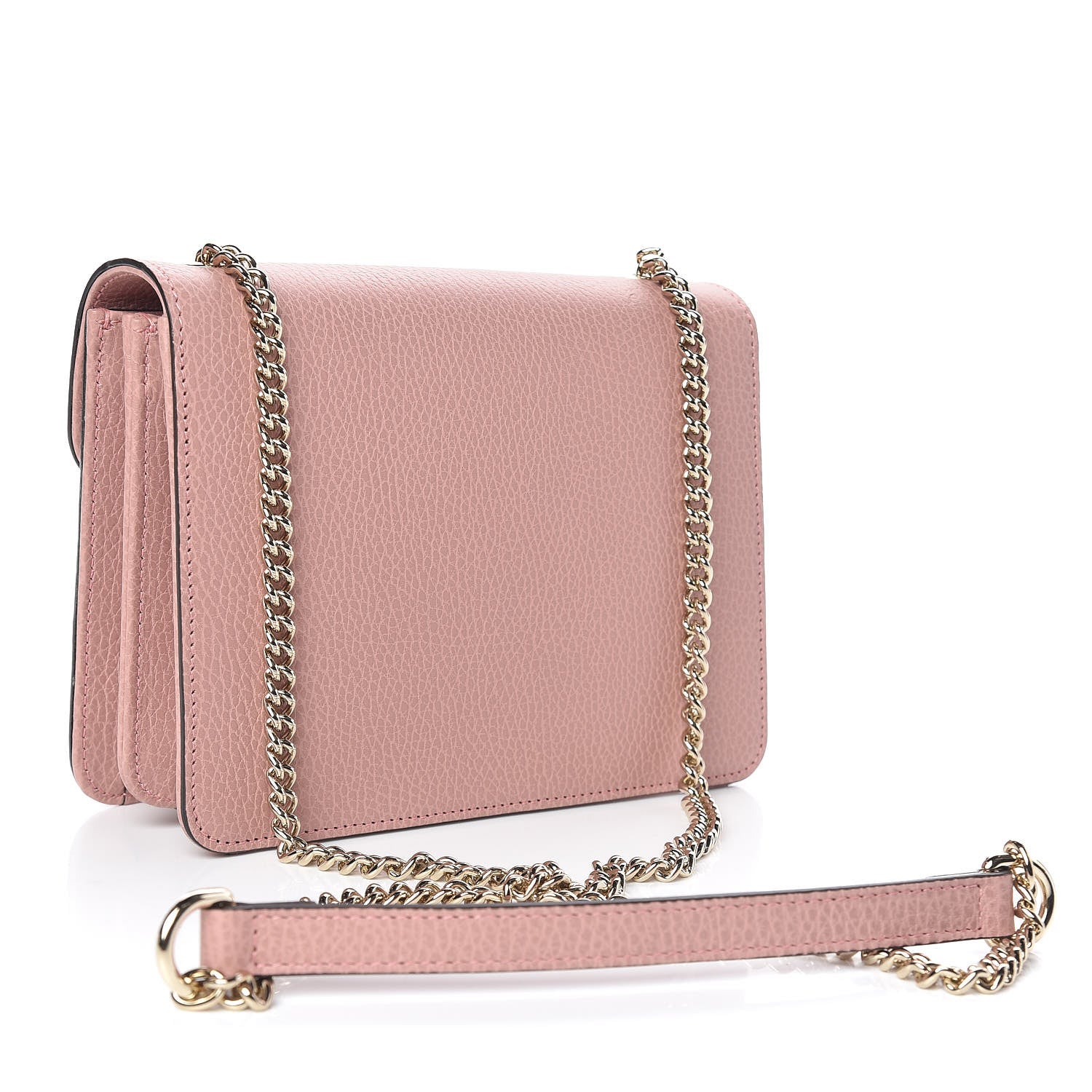 Gucci Dollar Calfskin Small Interlocking G Shoulder Bag Soft Pink 3 of 10