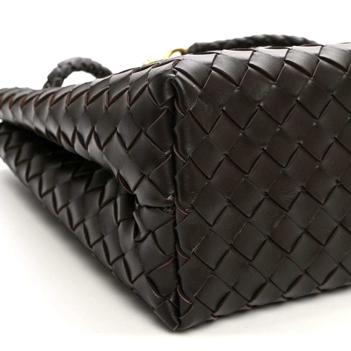Nappa Intrecciato Medium Andiamo Shoulder Bag Fondant