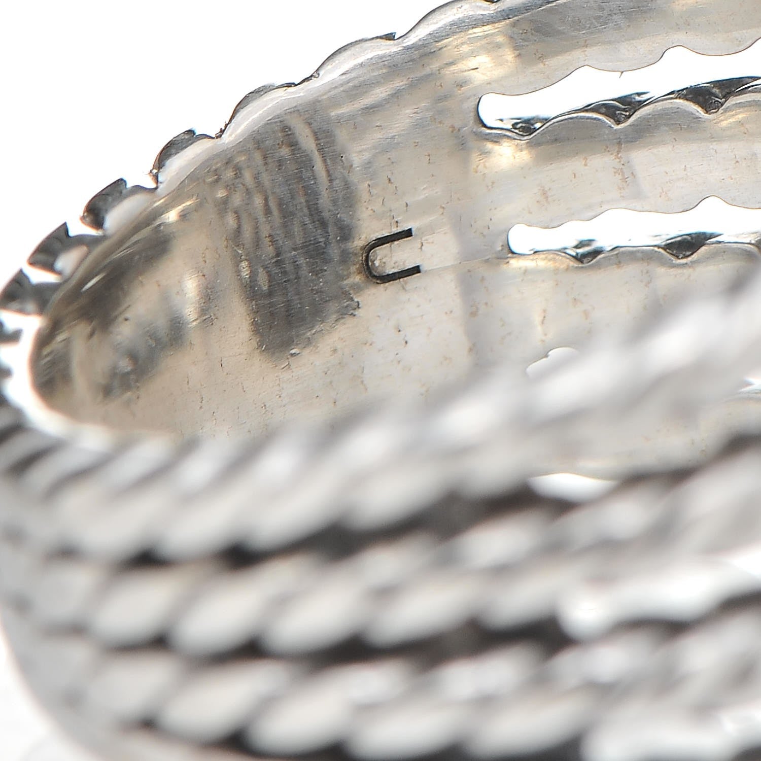 David Yurman Sterling Silver Diamond 16mm Wheaton Ring 54 7 6 of 7