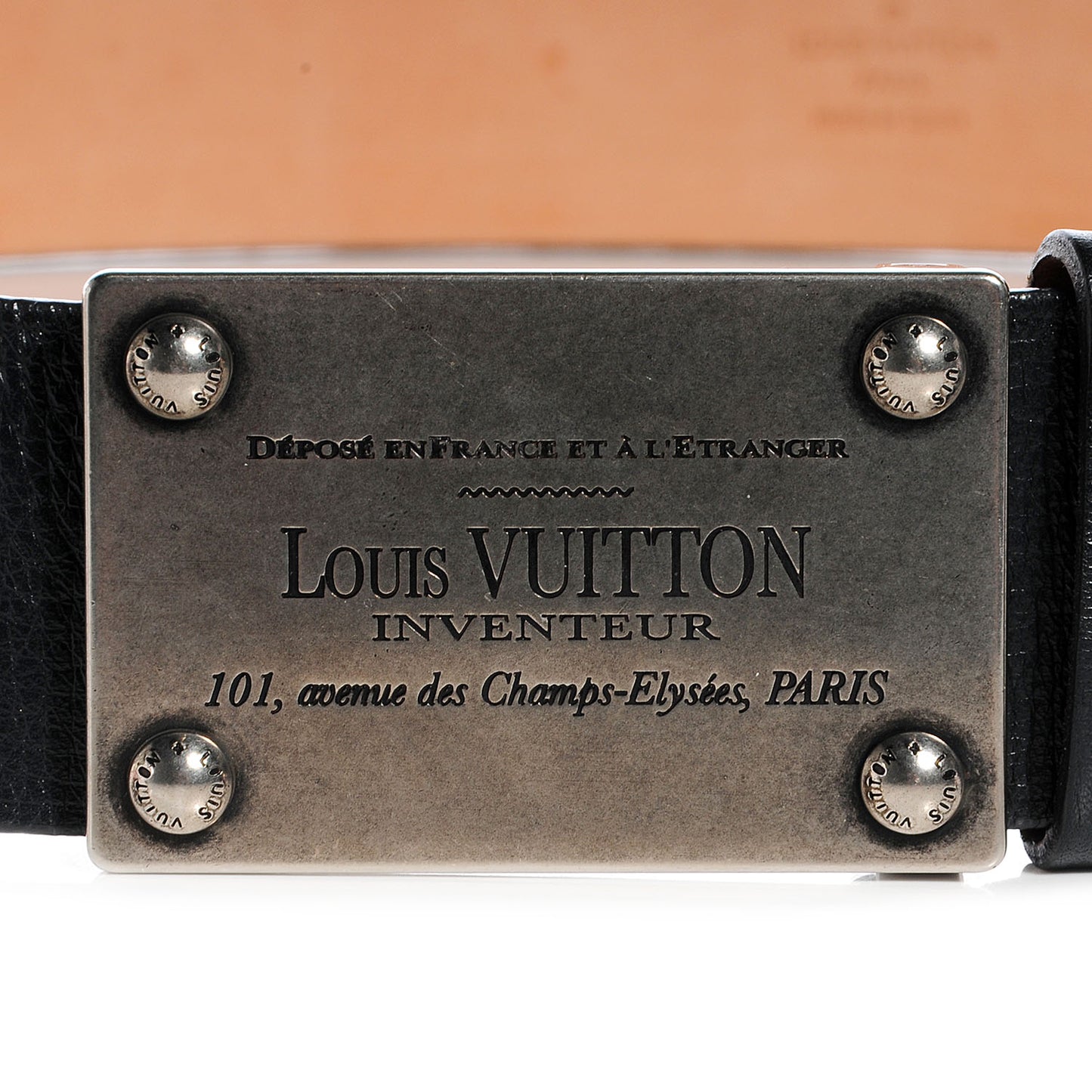 Utah Leather LV Inventeur 40mm Belt Black 110 44