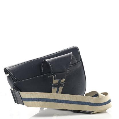 Christian Dior Grained Calfskin Kim Jones Saddle Bag Navy Blue 3 of 11