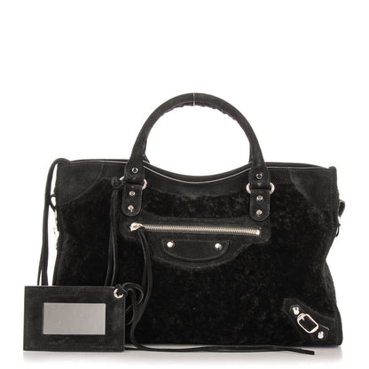 Balenciaga Shearling Suede Classic Hardware City Black 1 of 7