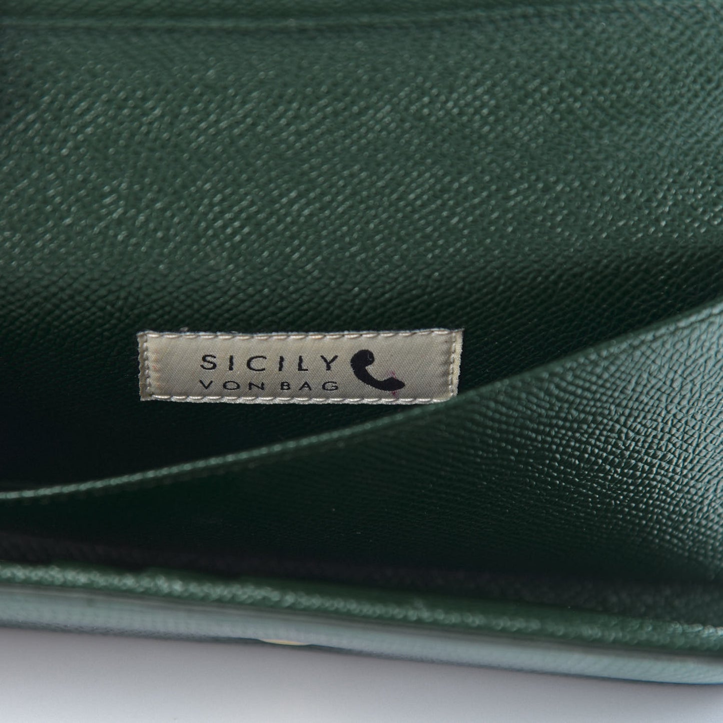 Lizard Calfskin Embossed Crystal Wallet On Chain Green