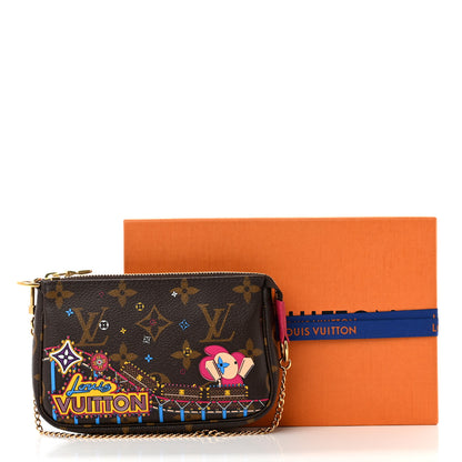 Louis Vuitton Monogram 2020 Christmas Animation Roller Coaster Mini Pochette Accessories Pivoine 7 of 7