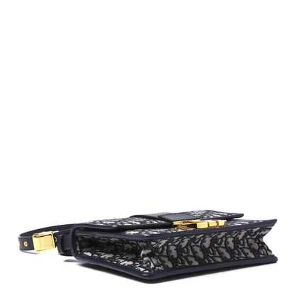 Christian Dior Oblique 30 Montaigne Flap Bag Blue 3 of 11