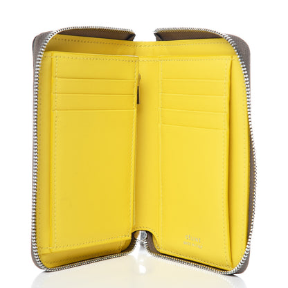 Celine Drummed Calfskin Zip Around Multifunction Wallet Souris 5 of 7
