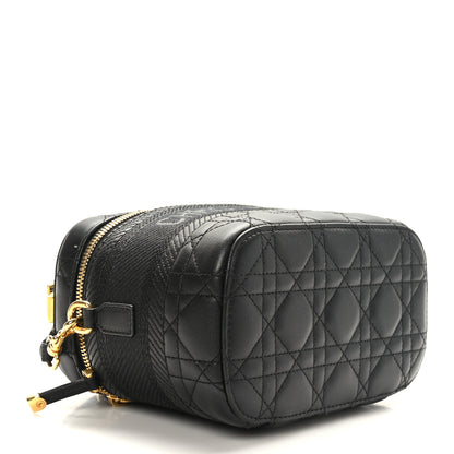 Christian Dior Lambskin Cannage Small Diortravel Vanity Case Black 4 of 8