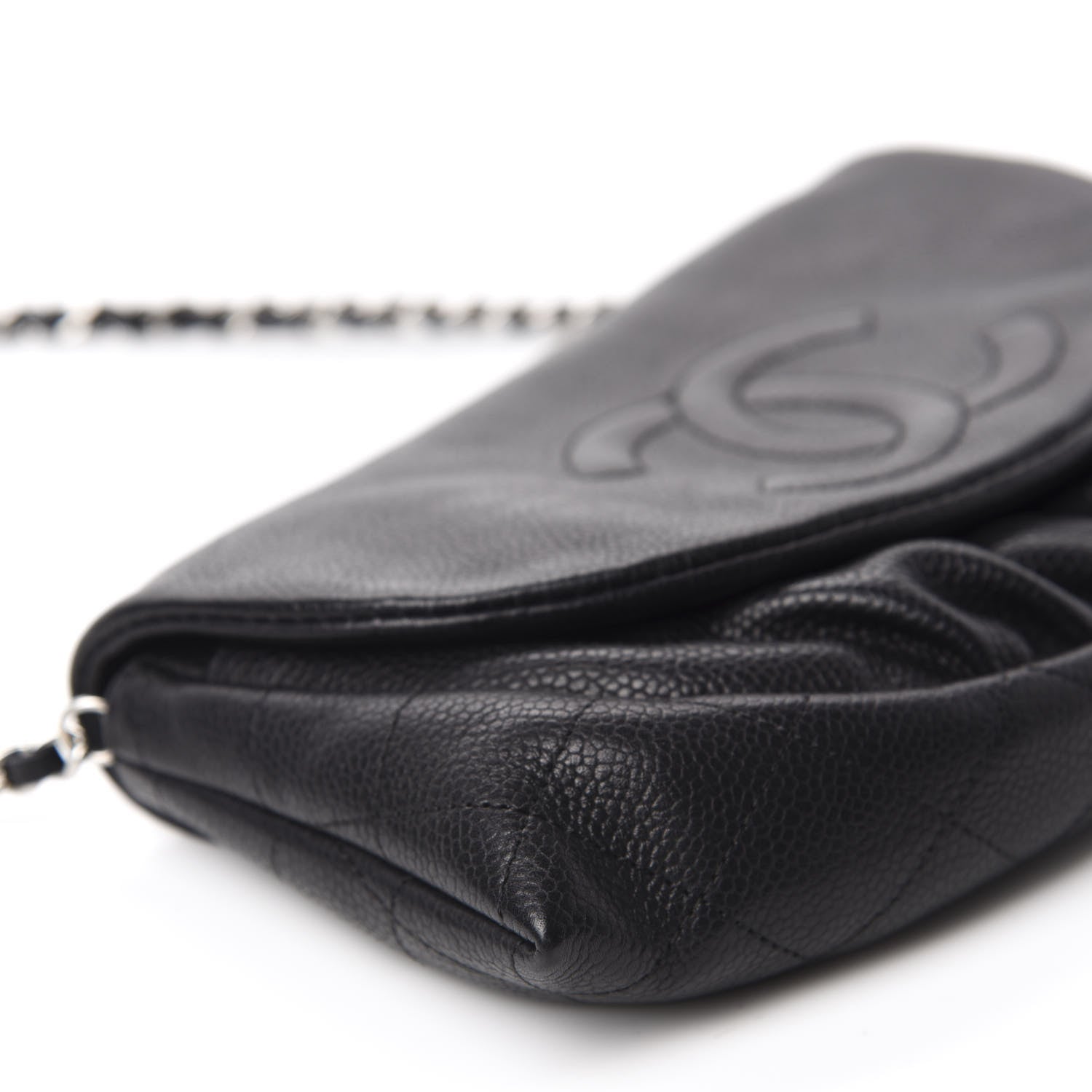 Chanel Caviar Half Moon Wallet On Chain WOC Black 6 of 12