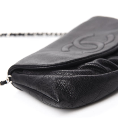Chanel Caviar Half Moon Wallet On Chain WOC Black 6 of 12