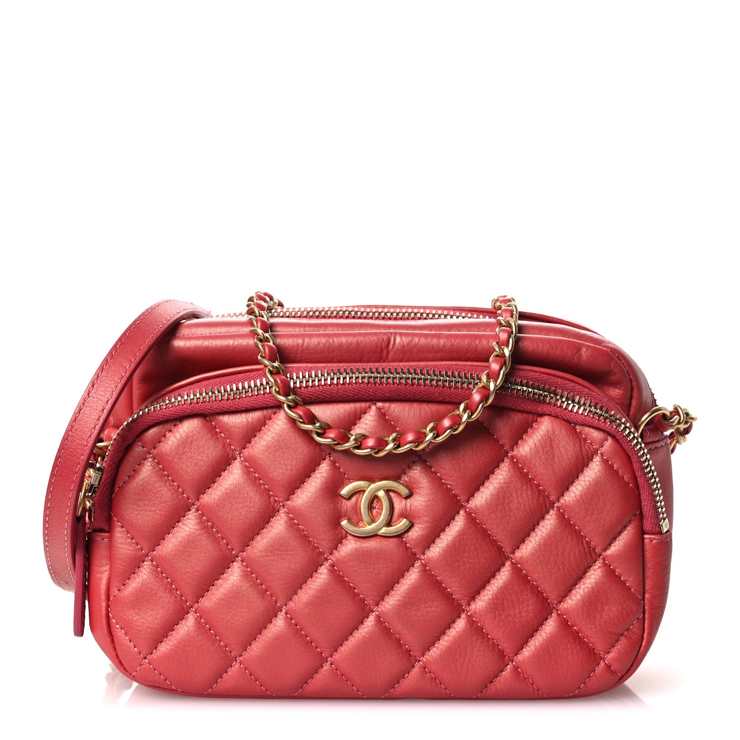 Chanel Calfskin Quilted Day Trips Camera Case Pink 1 of 11