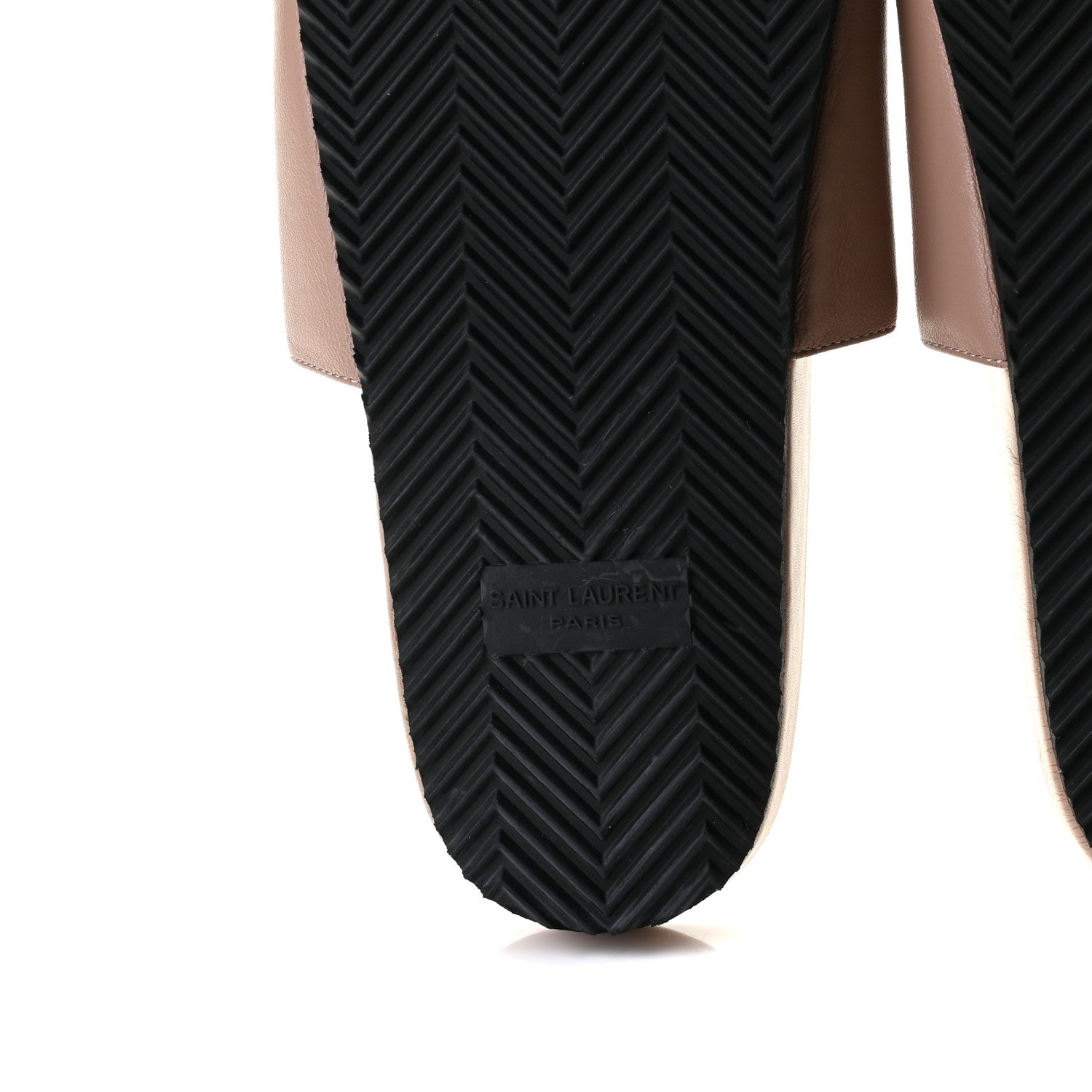 Saint Laurent Lambskin Joan Slide Sandals 37 Nude 11 of 12