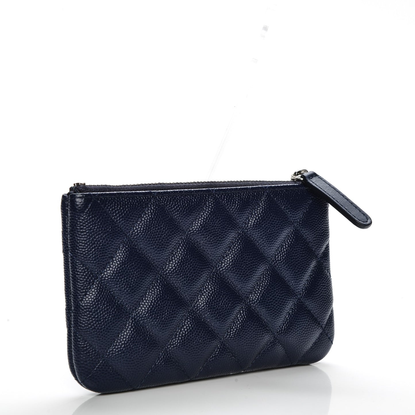 Caviar Quilted Small Cosmetic Case Navy