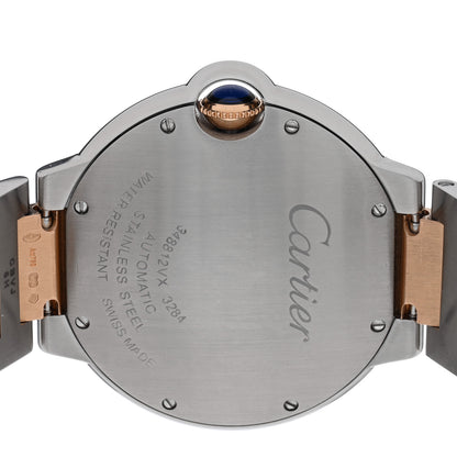 Cartier Stainless Steel 18K Pink Gold Diamond 36mm Ballon Bleu De Cartier Automatic Watch 4 of 4