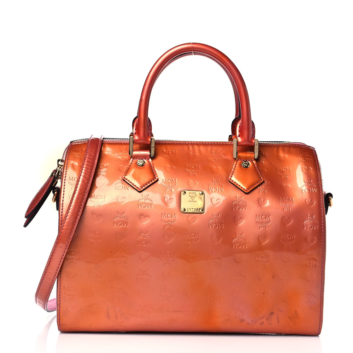 Patent Monogram Boston Bag Bronze
