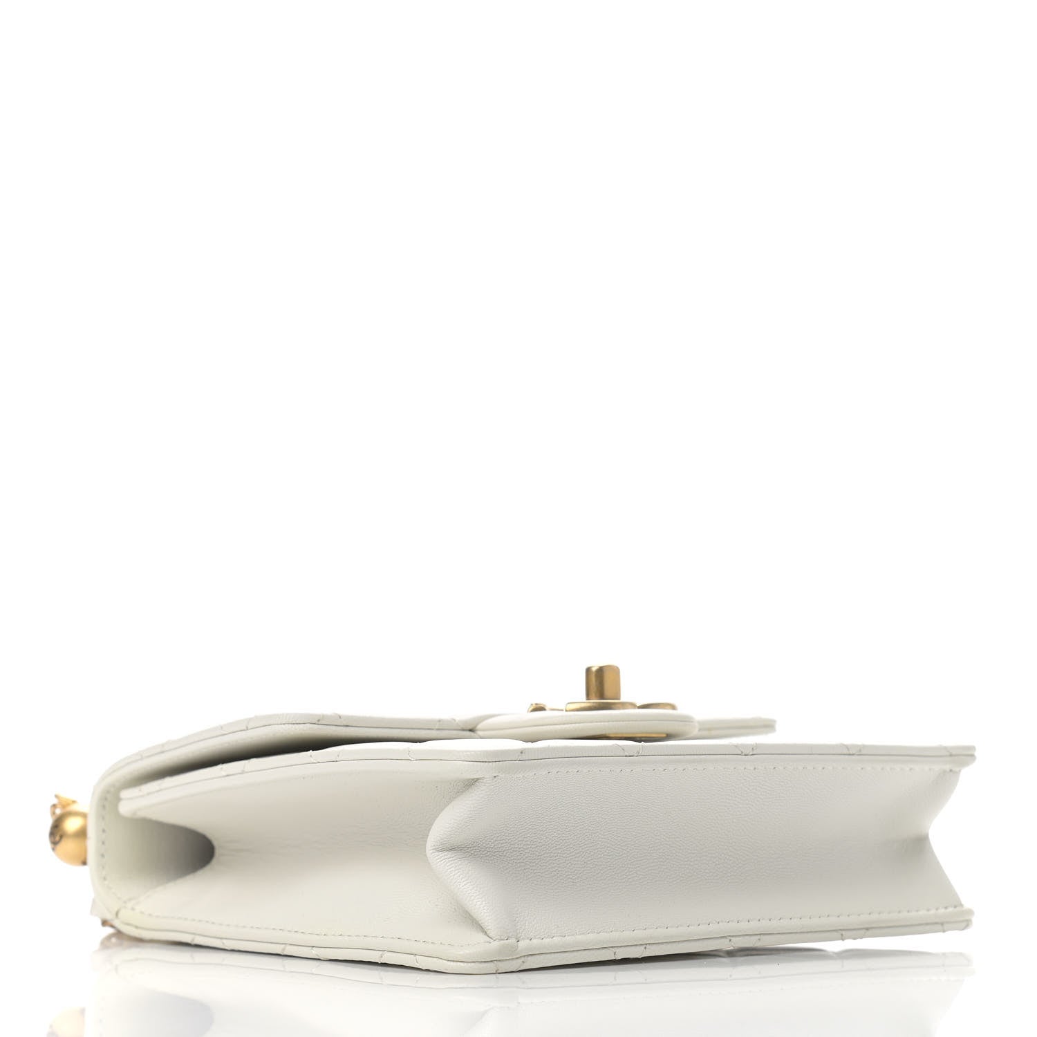 Chanel Lambskin Quilted Chic Pearls Flap White 4 of 10