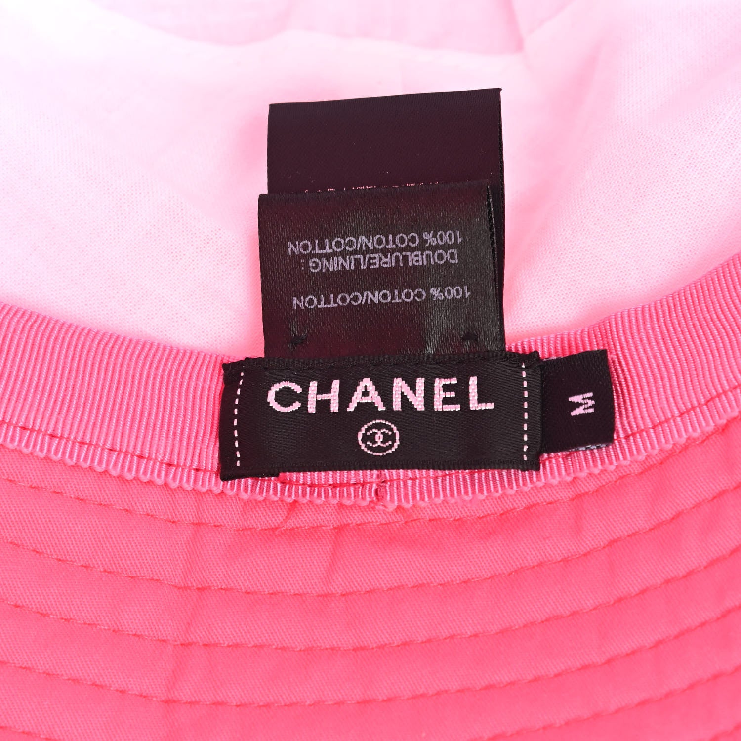Chanel Canvas CC Bucket Hat M Fuchsia Orange 7 of 9