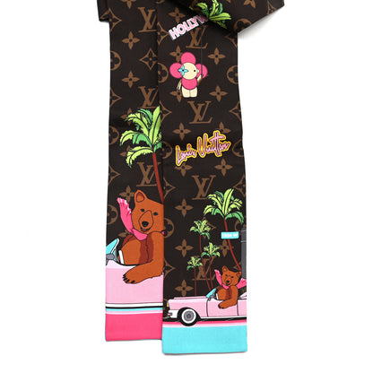 Louis Vuitton Silk Monogram 2021 Hollywood Christmas Animation Bandeau Marron 2 of 3
